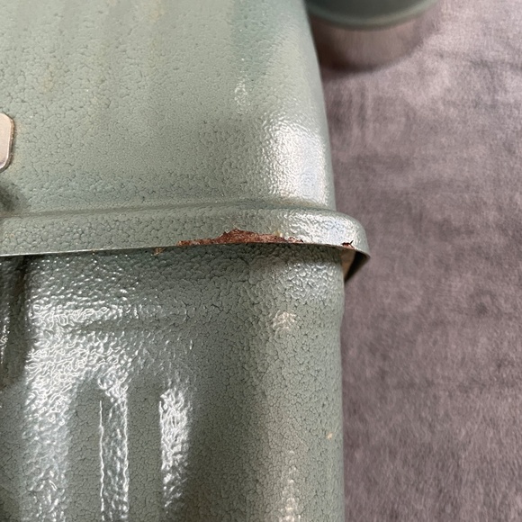 Stanley Classic 10Qt Green Hammered Metal Lunch Box w Thermos - Picture 6 of 12